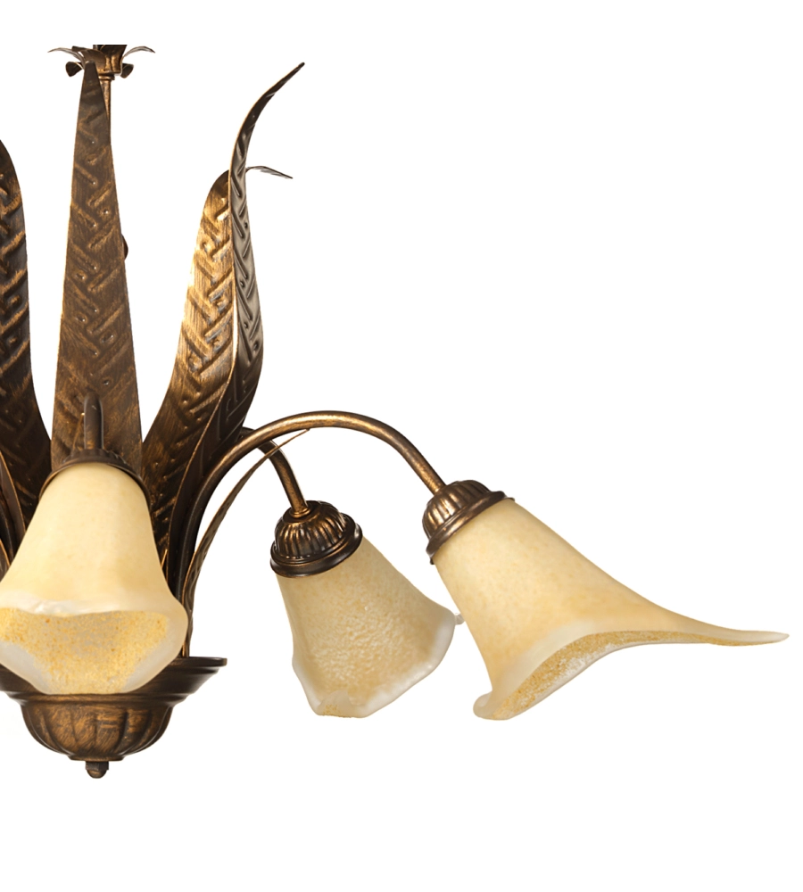 LAMPADARIO 5 LUCI ONLI "ALGA" BRONZO E14